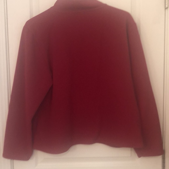 😊 women’s half zip polo fleece crop top by Lands’ End super soft and warm😎 - Picture 3 of 3